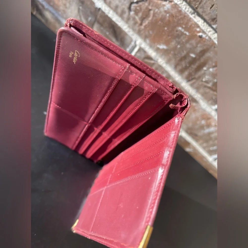 Vintage Cartier Leather Chamber Long Wallet